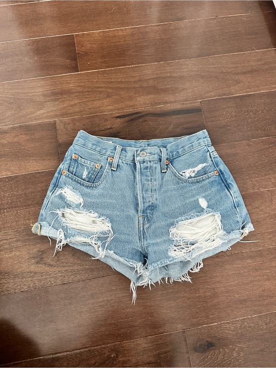 Levi's Pants - Levi's Light Blue Distressed Cutoff Jean Shorts